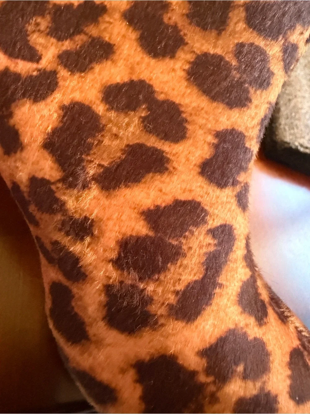 ALDO Leopard Print Over-The-Knee Pointed Toe Boots - Brown & Black